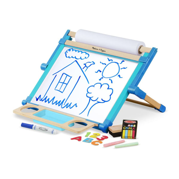 Melissa and Doug Wooden Double-Sided Tabletop Easel