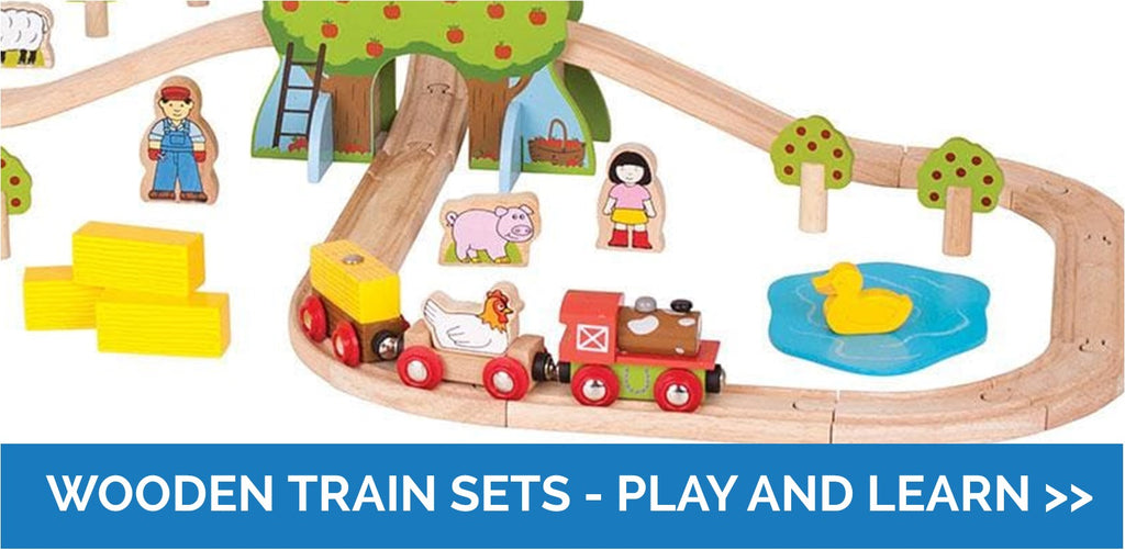 Wooden Train Sets - Play and Learn