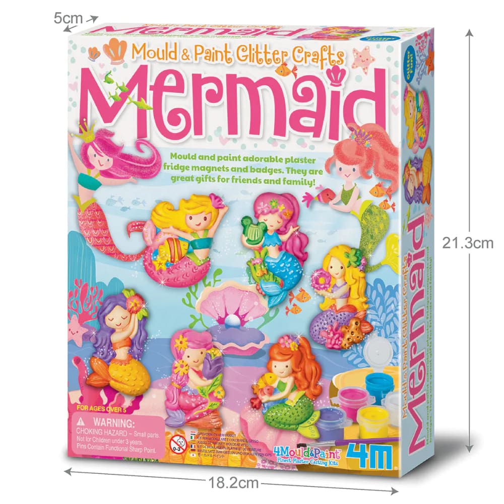 4M Mould & Paint Glitter Mermaid - Great Gizmos 4893156035264