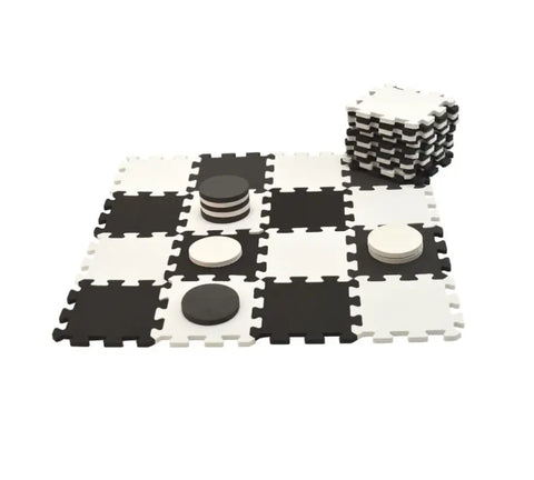Black and white Checkers board
