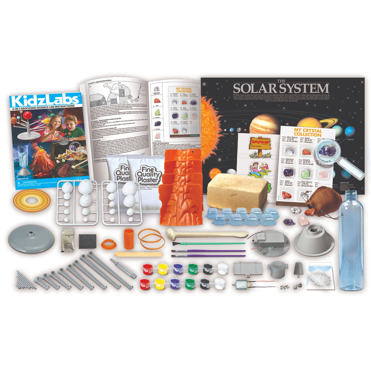 Mega Earth Science | 4-in-1 Scientific Experiment Kit for Kids