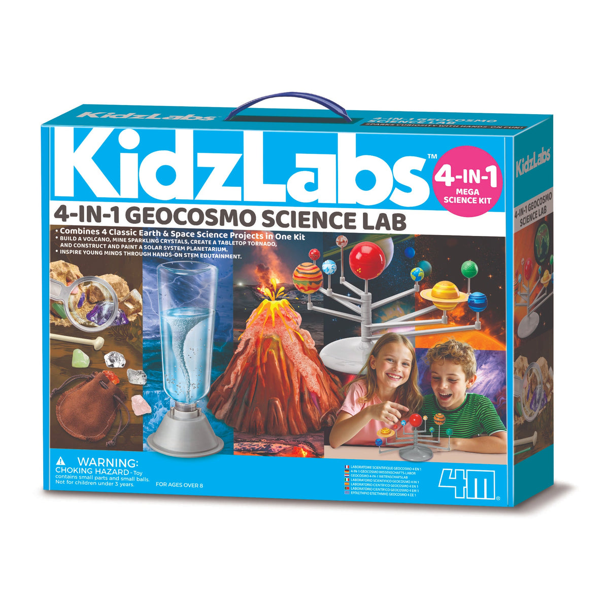 Mega Earth Science | 4-in-1 Scientific Experiment Kit for Kids