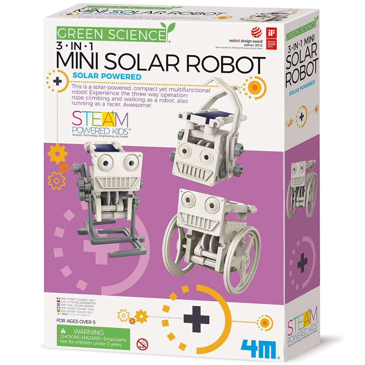 Mini Solar Robots Green Science - 3-in-1 Mini Solar Robot · BrightMinds UK
