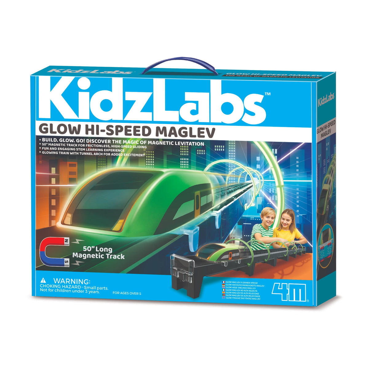 Glow Hi-Speed Maglev | Magnetic 50 Inch Train Track with Glowing Train & Tunnel