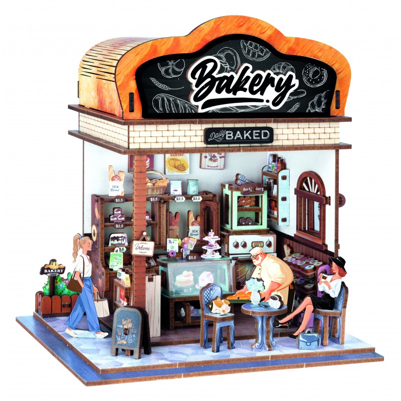 Bakery diorama Wooden Build Kit