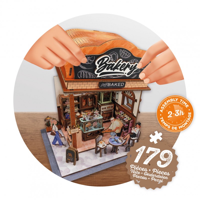 Bakery diorama Wooden Build Kit
