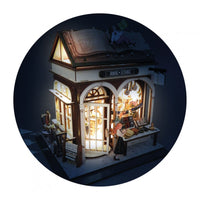 Bookshop diorama Wooden Build Kit