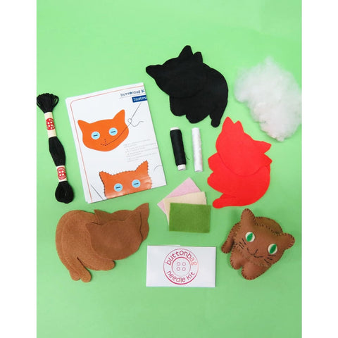 Image of ButtonBag Kitten Crew Sewing Kit - Fiesta Crafts