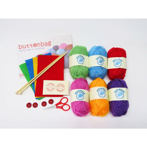 Image of Buttonbag Learn How to Knit Kit - Fiesta Crafts