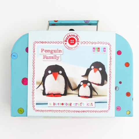 Image of ButtonBag Penguin Family Sewing Kit - Fiesta Crafts
