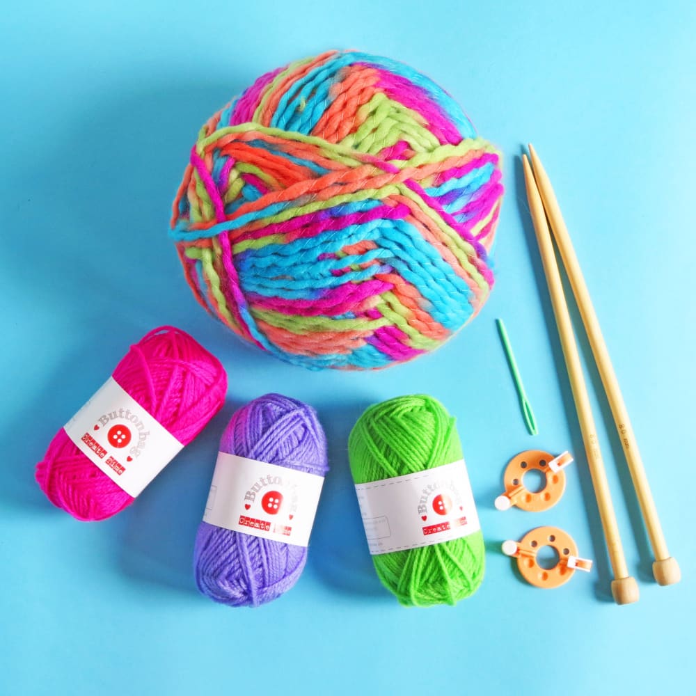 ButtonBag Pom Scarf Making Kit - Fiesta Crafts