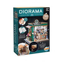 Café diorama Wooden Build Kit