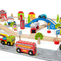 City Road and Railway Set - Bigjigs Rail 691621090329