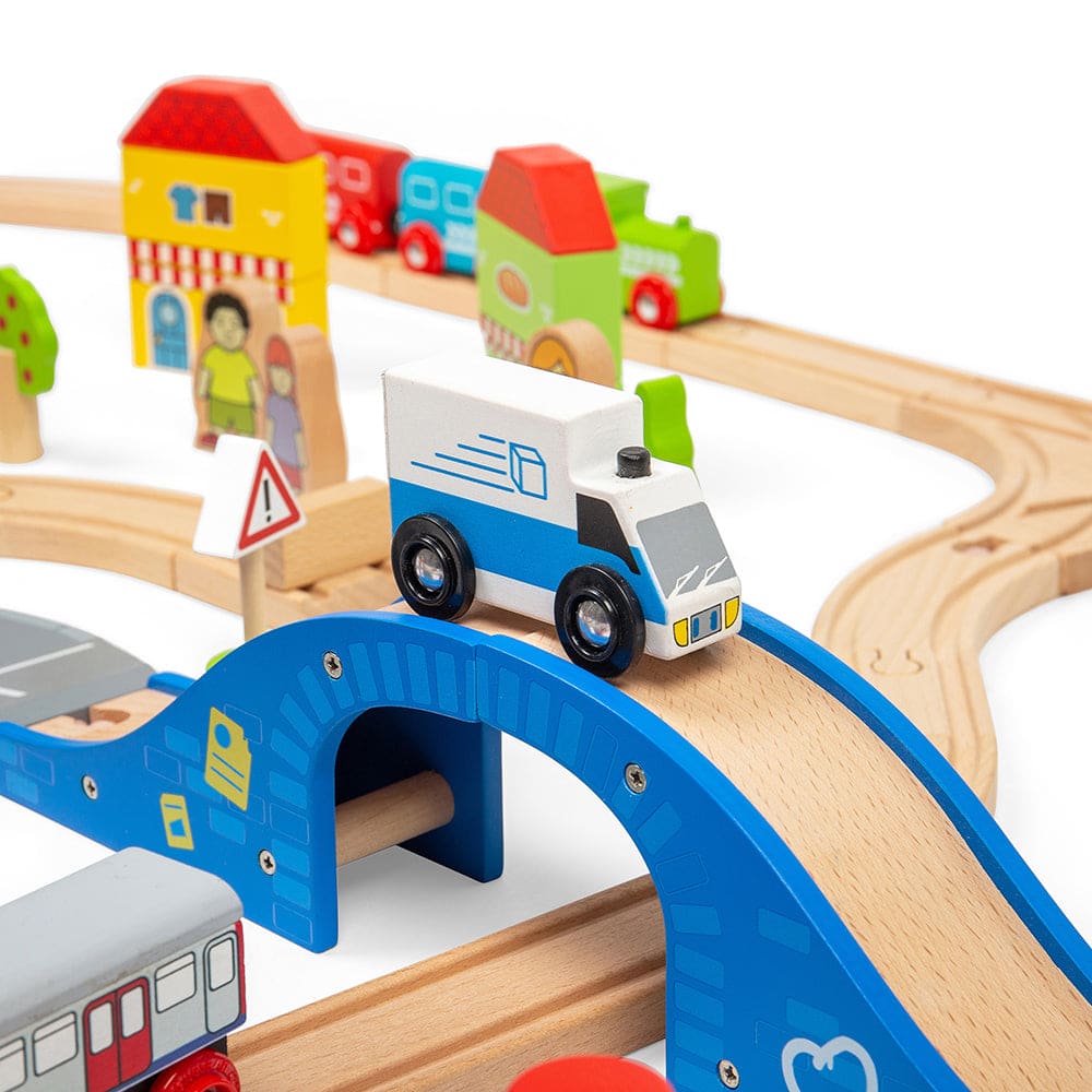 City Road and Railway Set - Bigjigs Rail 691621090329