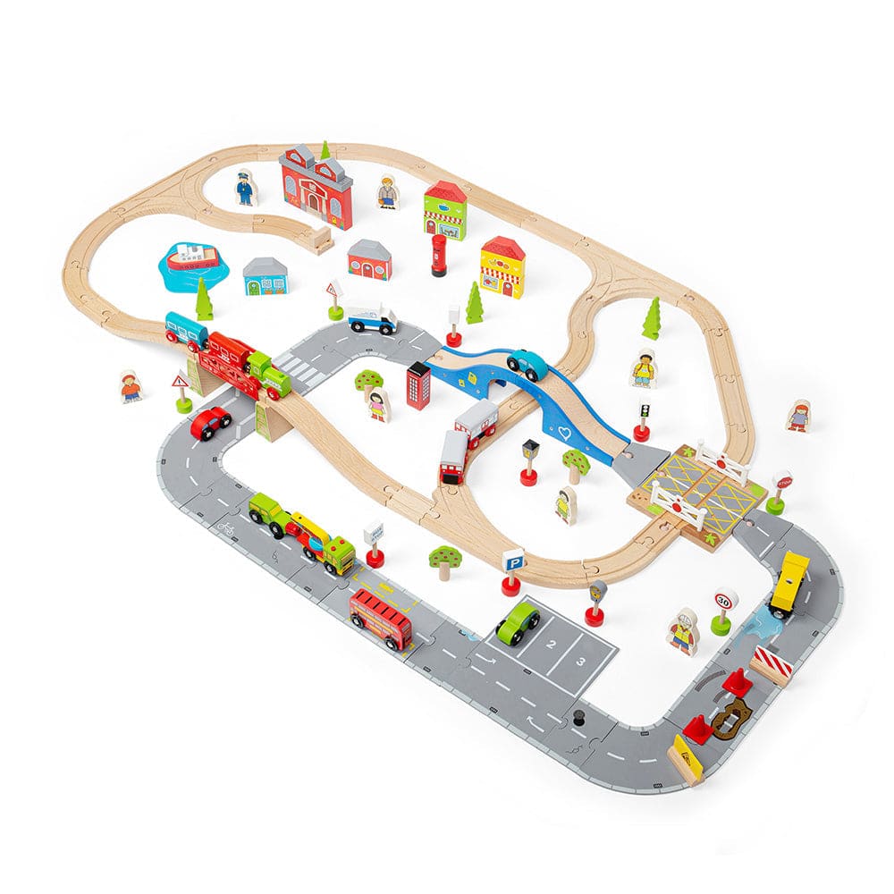 City Road and Railway Set - Bigjigs Rail 691621090329