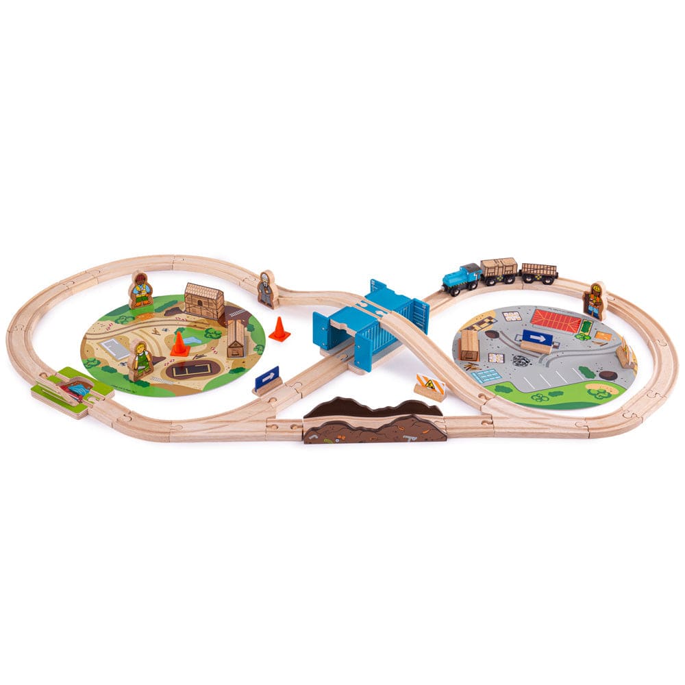 Construction Train Set - Bigjigs Rail 691621800713