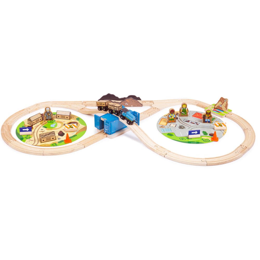 Construction Train Set - Bigjigs Rail 691621800713