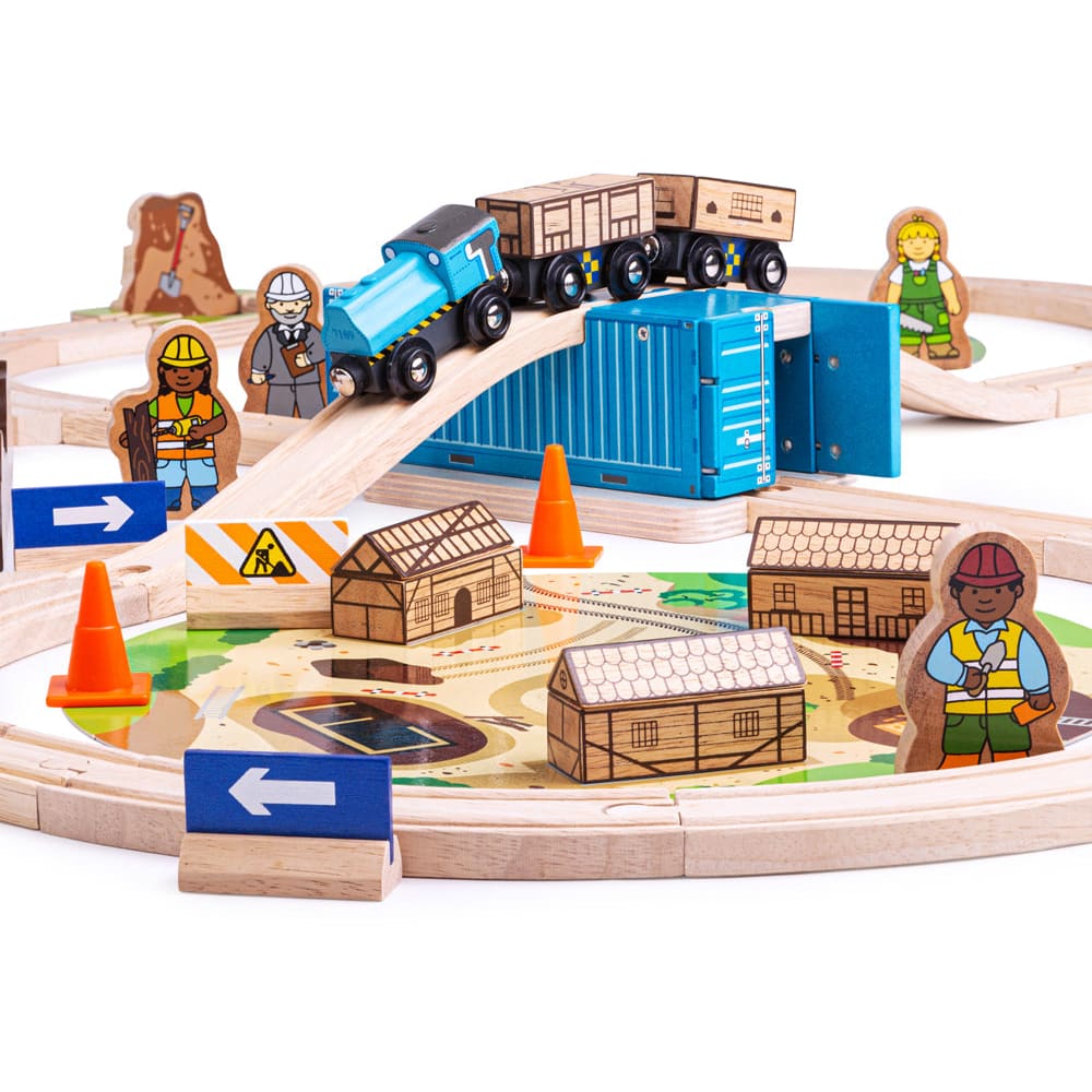 Construction Train Set - Bigjigs Rail 691621800713