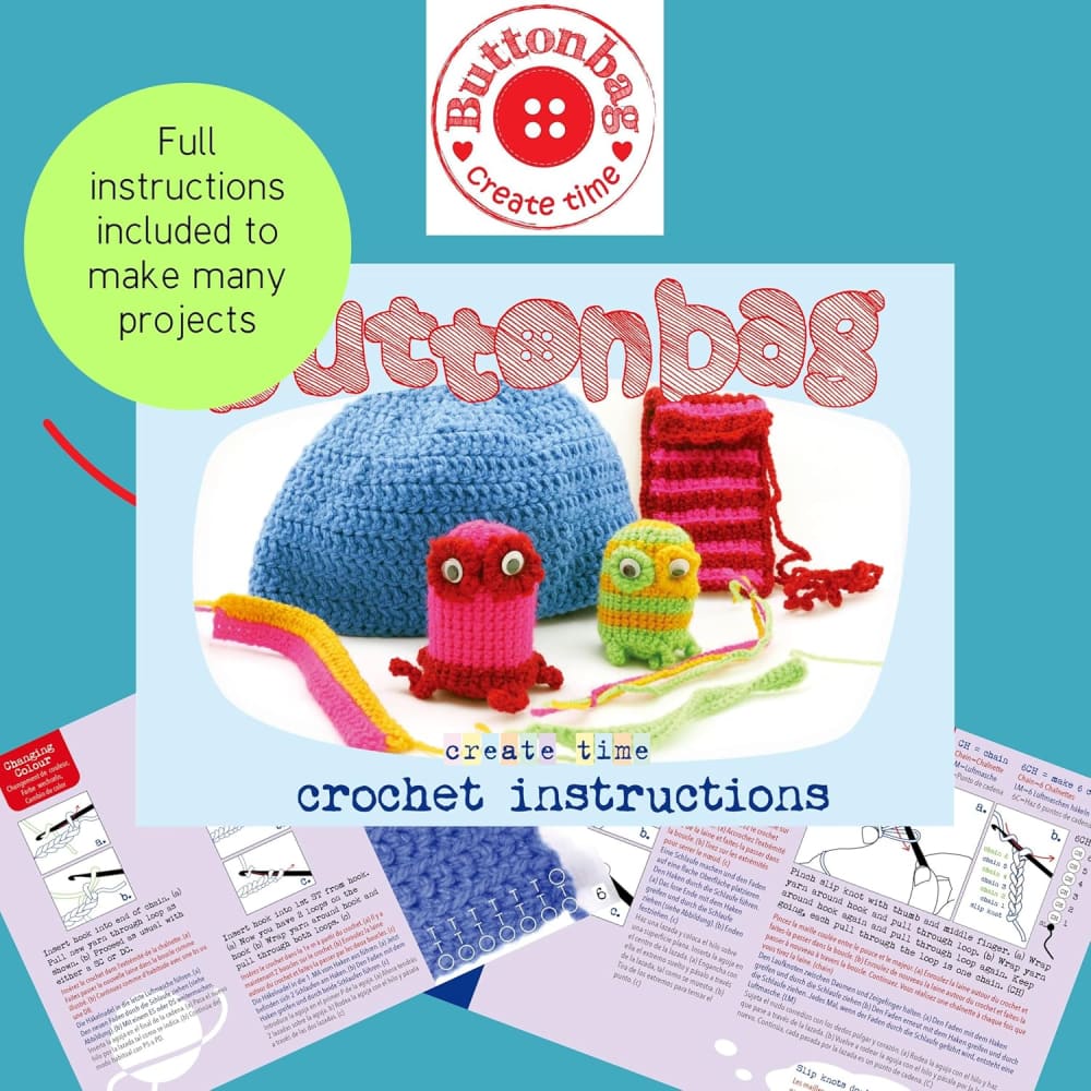 Crochet Suitcase Kit - Buttonbag - 5060304350459