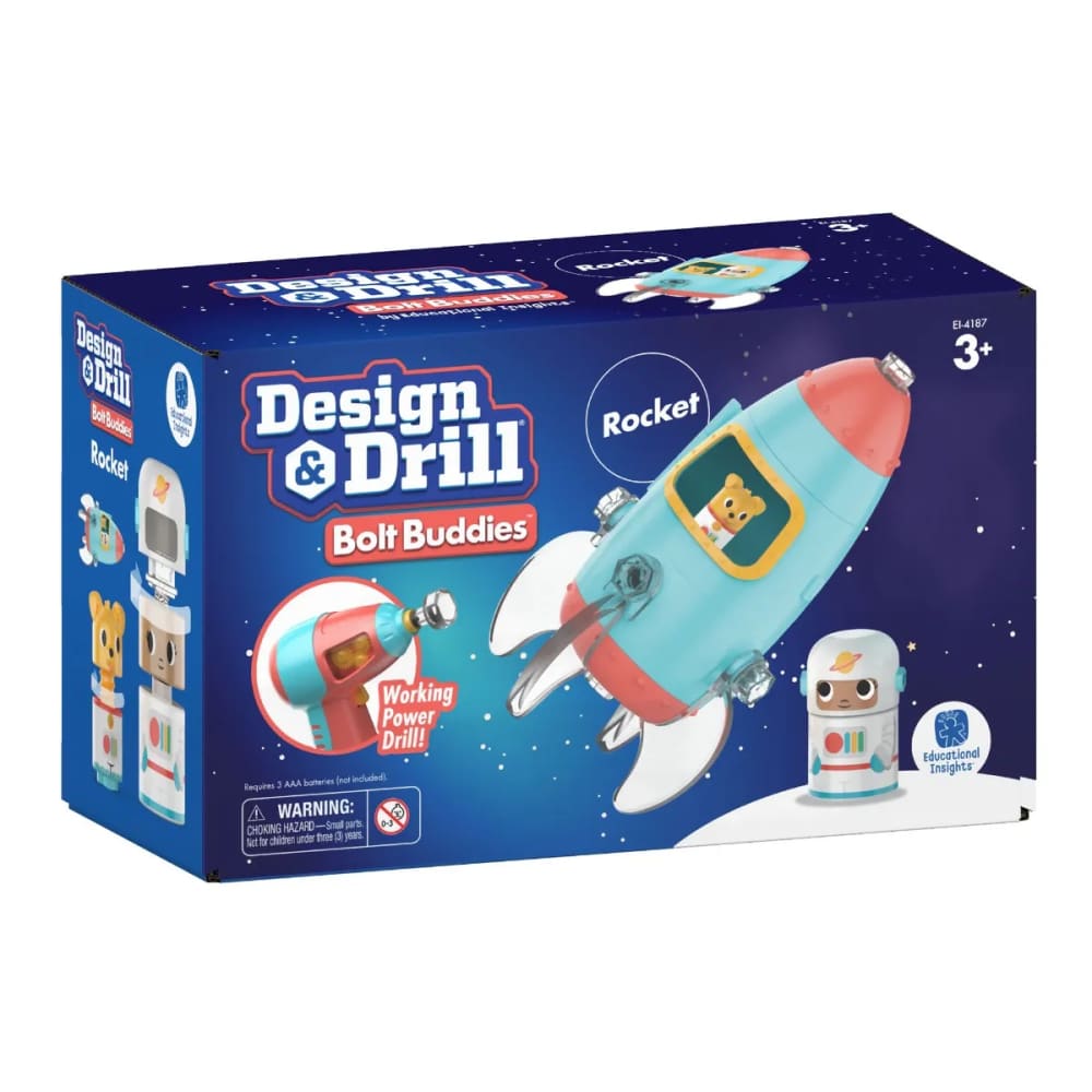 Learning Resources Macchina Da Corsa Design & Drill Bolt Buddies – Gioco Costruzione Con Trapano Elettrico Per Motricità Fine
