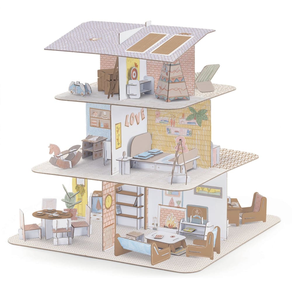 DIY Dolls House Colour,Assemble & Play - Djeco