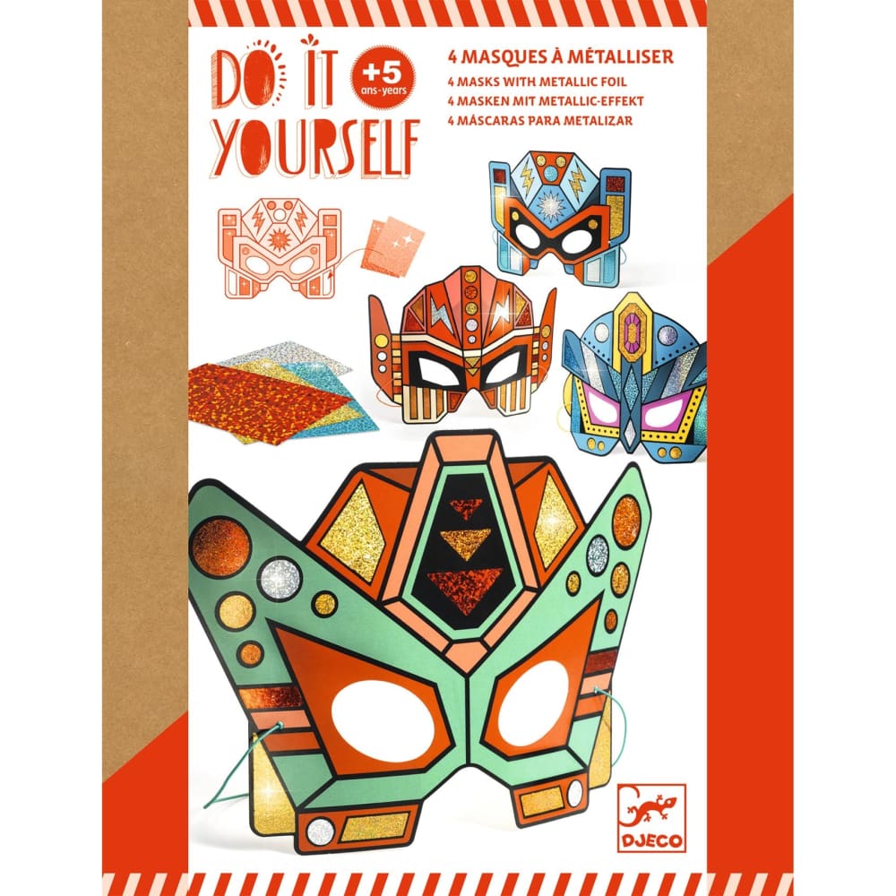 Djeco Do It Yourself - 4 Super Robot Masks