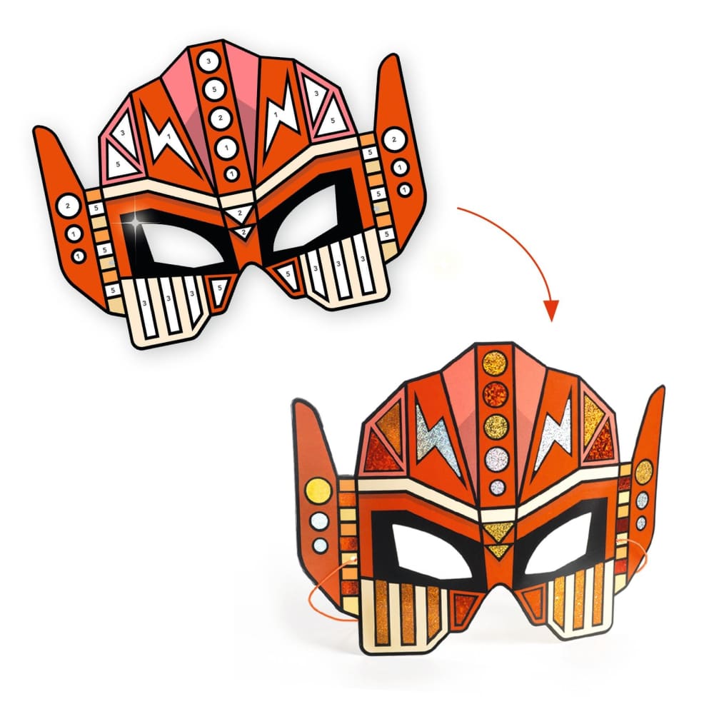 Djeco Do It Yourself - 4 Super Robot Masks