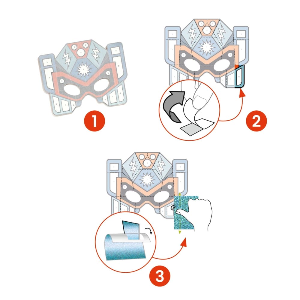 Djeco Do It Yourself - 4 Super Robot Masks