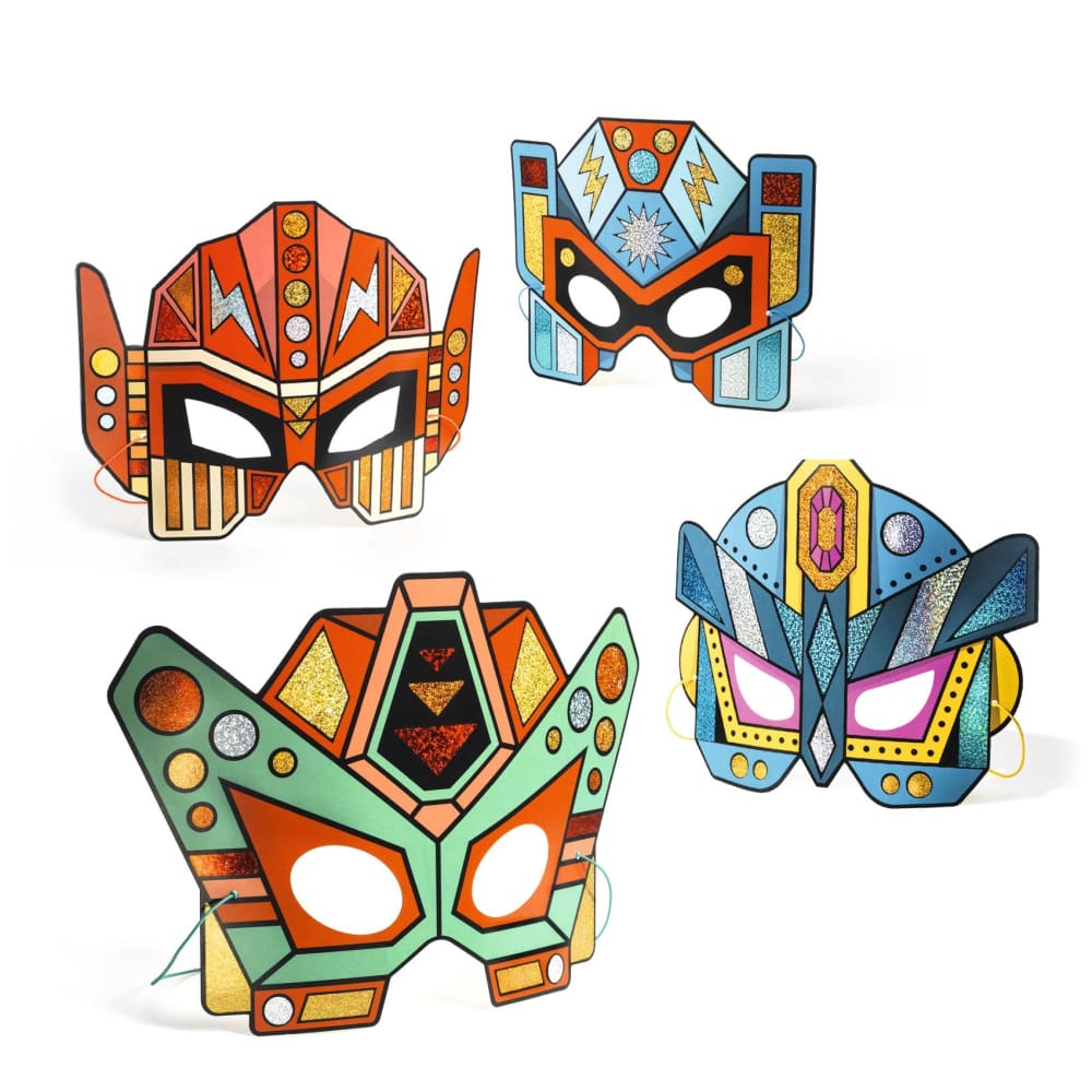 Djeco Do It Yourself - 4 Super Robot Masks