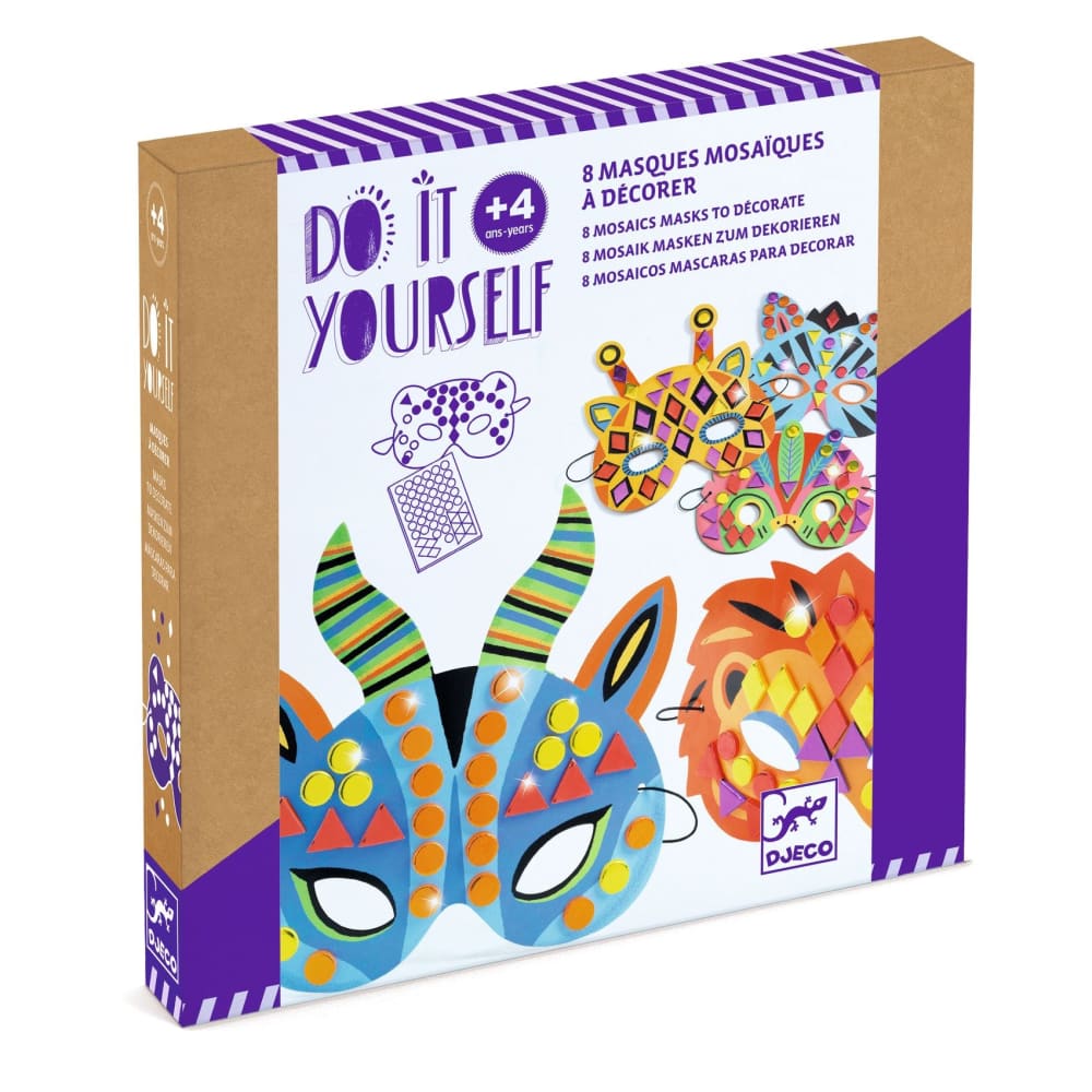Djeco Do It Yourself - 8 Mosaic Jungle Masks