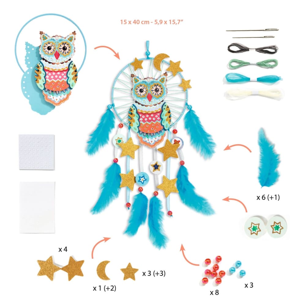 Djeco Do It Yourself - Golden Owl Dreamcatcher - 3070900079618