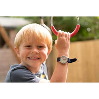 Easyread Time Teaching Waterproof Wrist Watch Rainbow face navy blue - Teacher 0797776715848