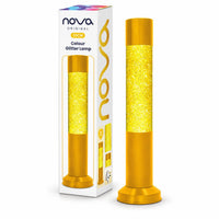 Nova Yellow Glitter Lamp 33cm