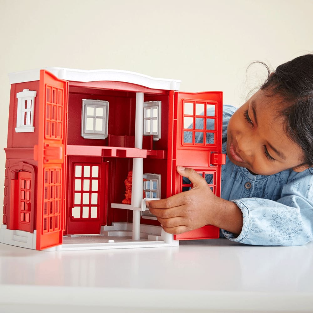 Green toys fire station playset on sale