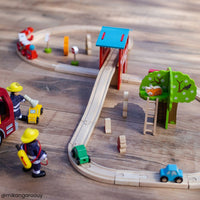 Fire Station Train Set - Bigjigs Rail 691621090374