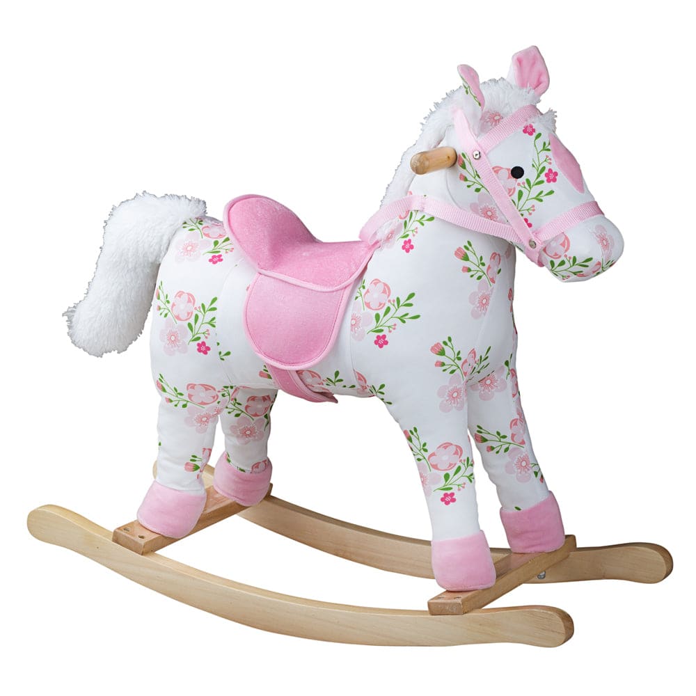 Floral Rocking Horse - Bigjigs Toys 691621282847