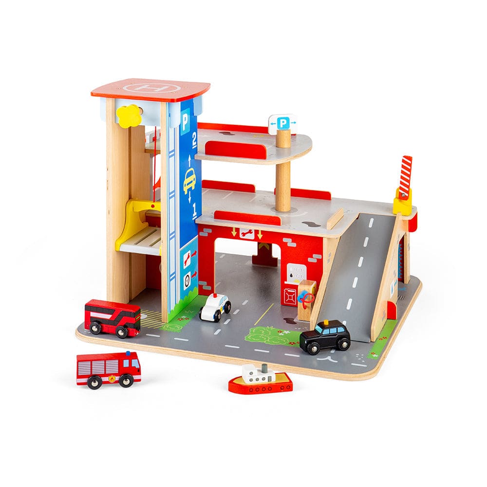 Garage Toy Bundle - Bigjigs Toys 691621678855
