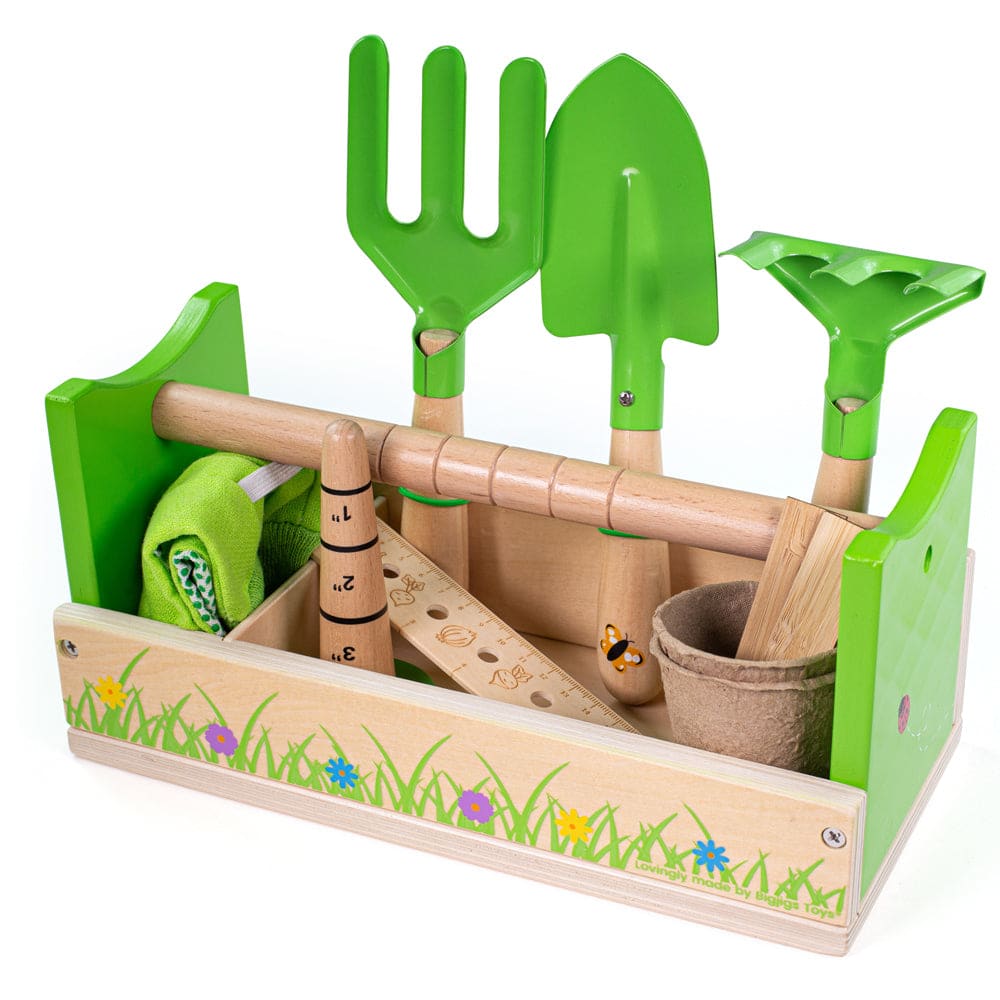 Gardening Caddy and Tools - Bigjigs Toys 691621820438