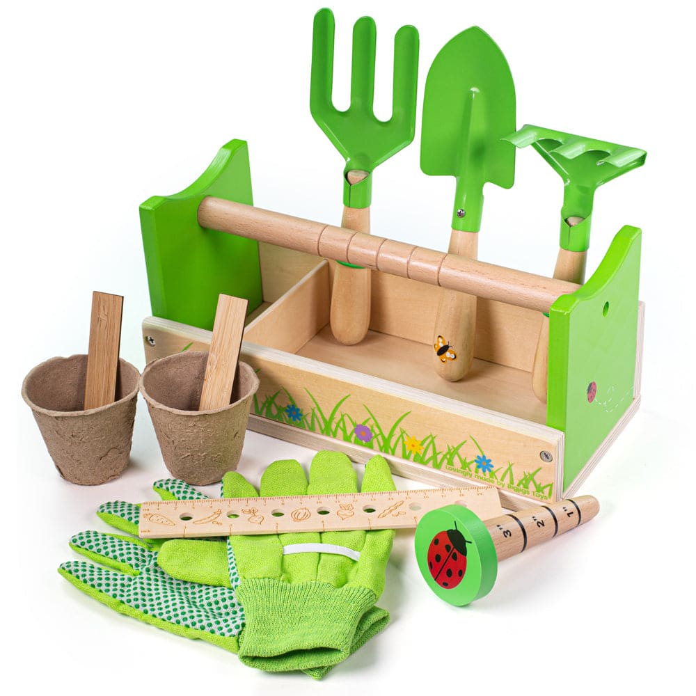Gardening Caddy and Tools - Bigjigs Toys 691621820438