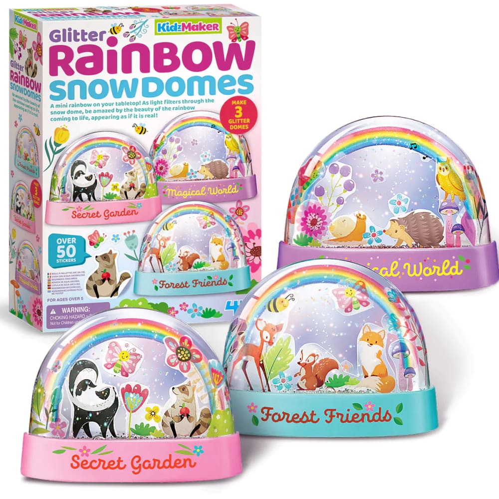 Glitter Rainbow Snow Domes - 4M Great Gizmos