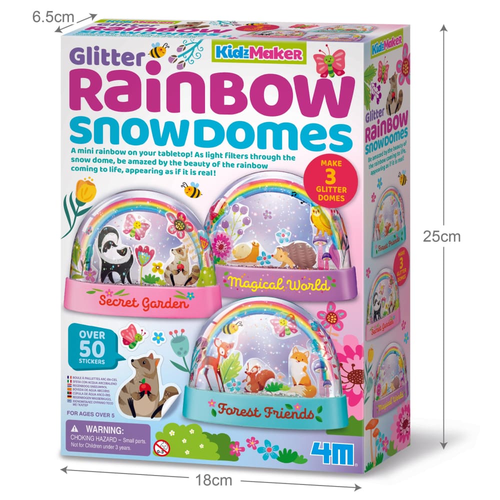 Glitter Rainbow Snow Domes - 4M Great Gizmos