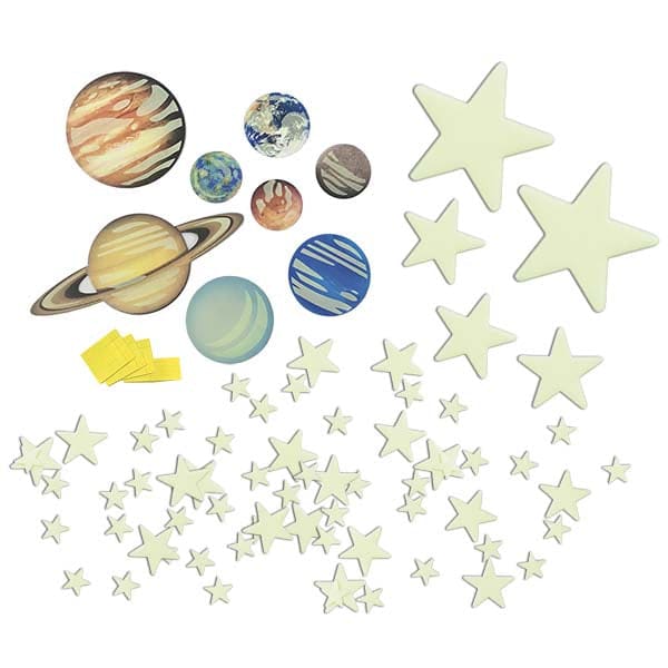 Glow Planets and Stars 100 pc Set - BigJigs Toys