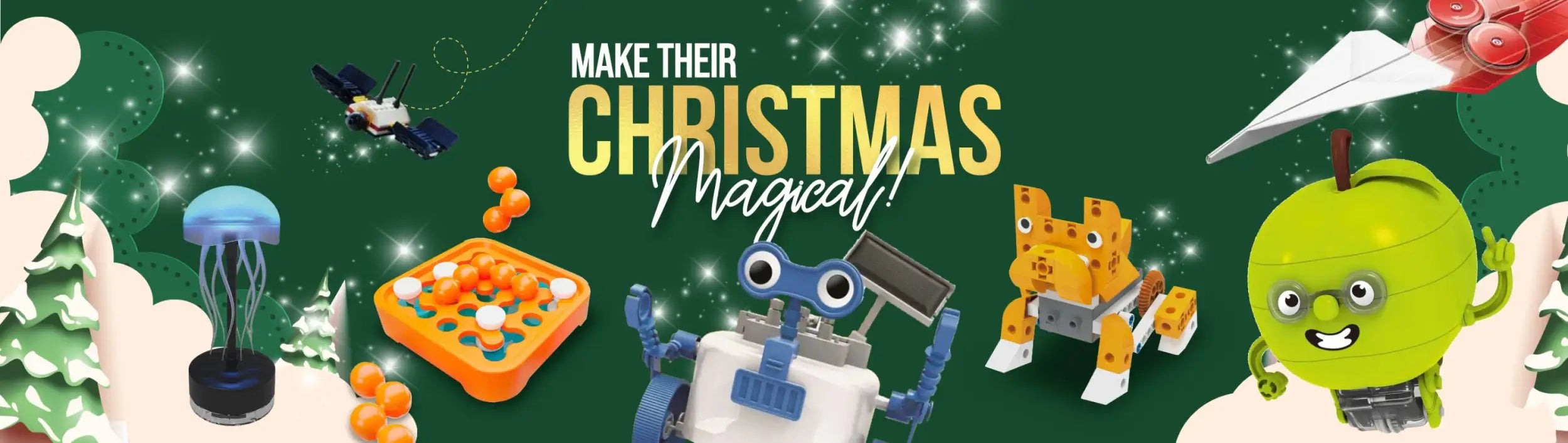 Green apple plush toy with a smiling face and red stem, made of soft fabric.