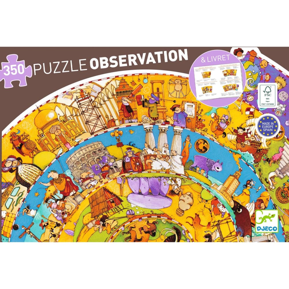 History 350 Pcs Puzzle with Booklet - Djeco