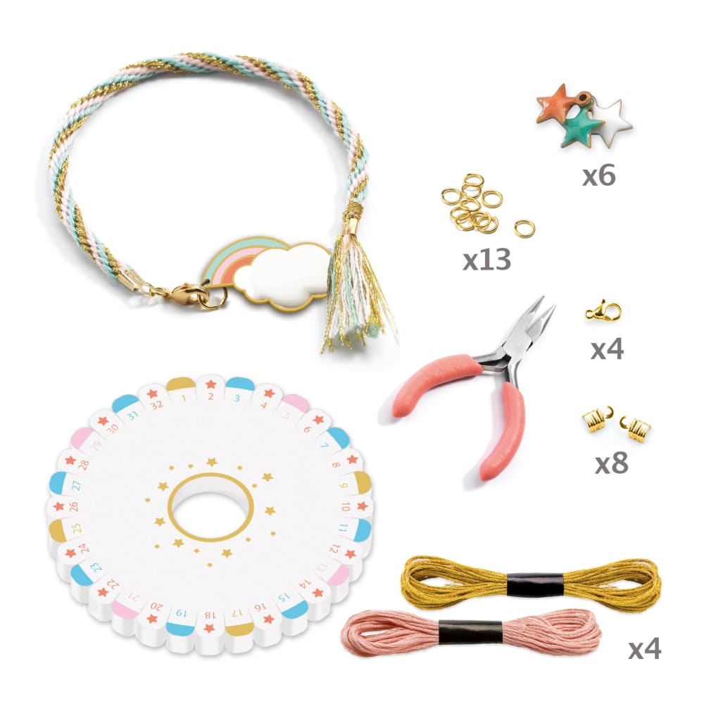 Kumihimo Braiding Bracelets - Celeste - Djeco