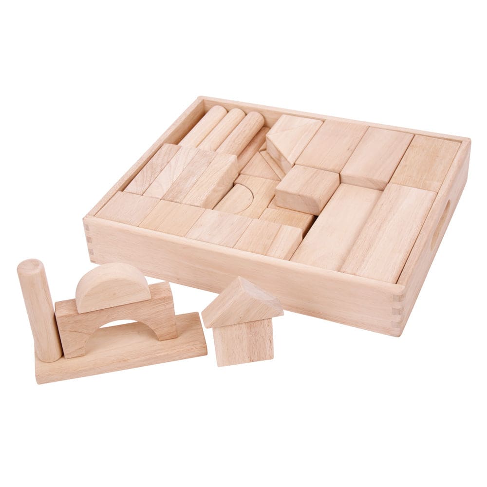 Large Wooden Stacking Blocks · BrightMinds UK - Main Image