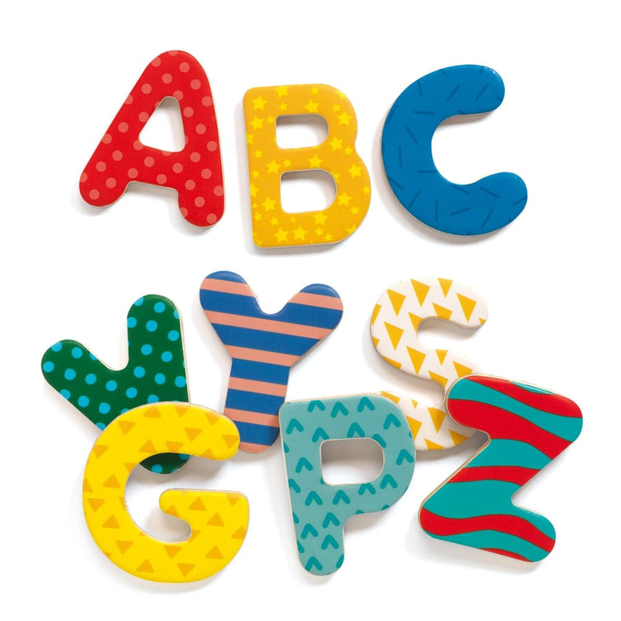 Magnetic Wooden Large Letters x 38 - Djeco