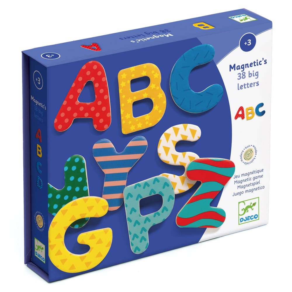 Magnetic Wooden Large Letters x 38 - Djeco