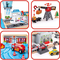 Mega Metropolis Train Bucket Set (80 pcs) - Hape