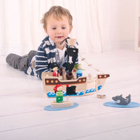 Mini Pirate Ship Playset - Bigjigs Toys 691621006856
